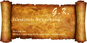 Gündisch Krisztina névjegykártya